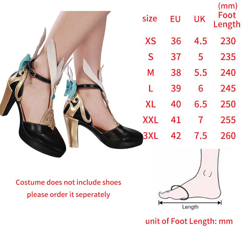 Fontaine Escoffier Cosplay Costume Wig Hair For Game Impact Escoffier Cosplay Shoes For Women Role Play Party Outfits