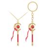 Frieren Beyond Journeys End Anime Keychain With Metal Magic Wand Pendant For Cosplay And Gift