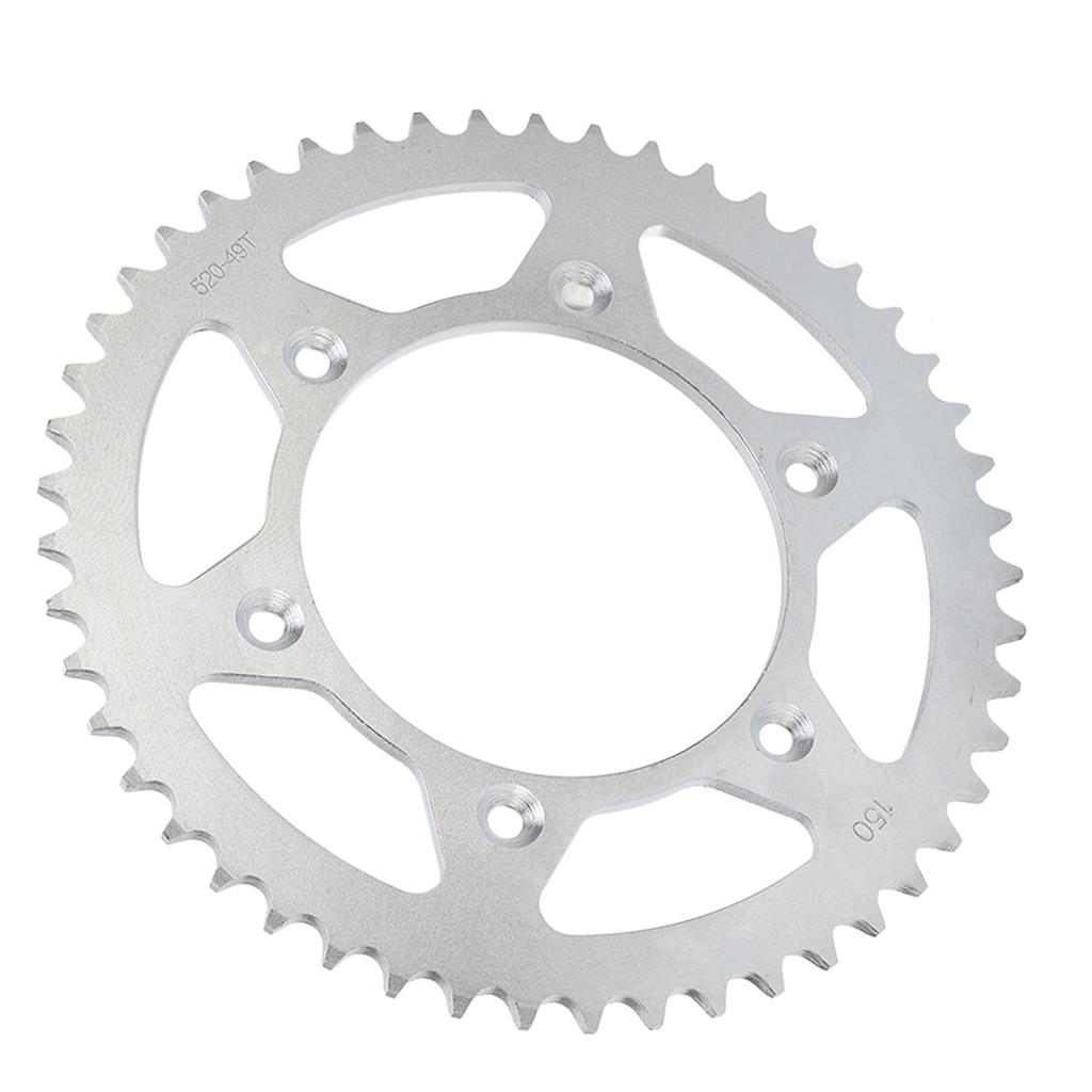 49T Rear Sprocket Wear Resistant Oilproof Steel Chain Sprocket Cog Replacement for Motorcycle