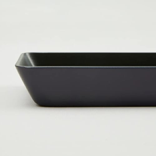 Yutori No Kukan (Comfortable Space) Harumi Kurihara Square Frying Pan, Navy, for Direct Heat Use, HC2A1102-40F