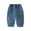 DaveBella Boys' Fleece-Lined Denim Carrot Pants