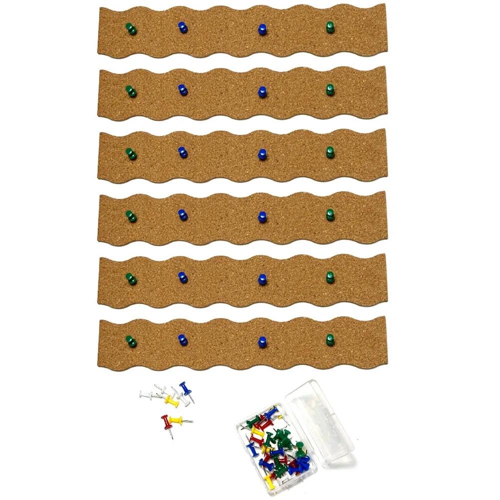 Multipurpose Organize Corkboard Strips Frameless Living Room Reminders Cork Strips Office Surfaces Display Memos
