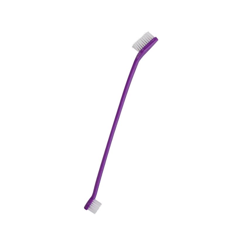 Pet Double Head Toothbrush for Dogs and Cats - Long Handle Oral Care Tool