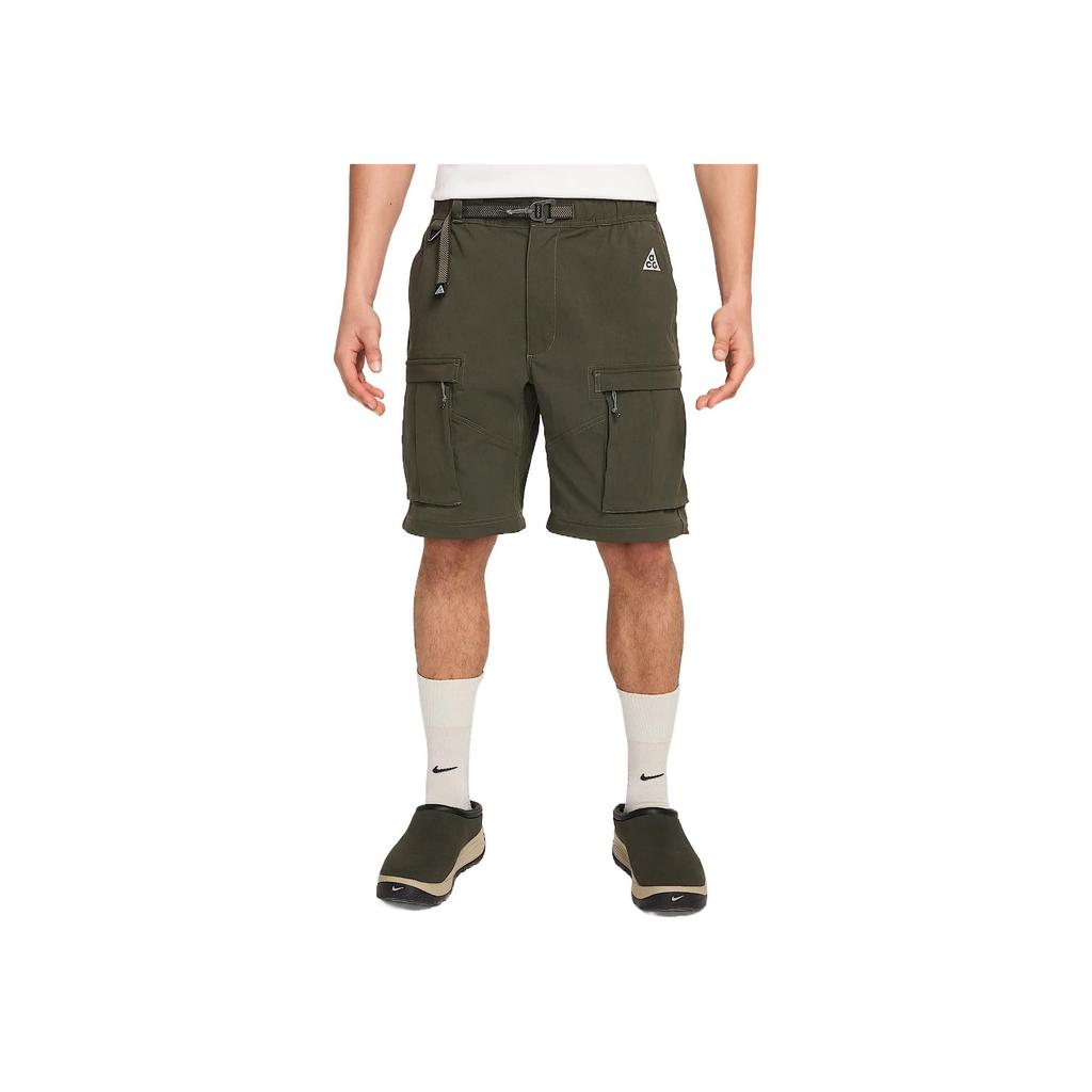 Nike ACG SS25 Smith Summit Minimalist Fashion Removable Zipper Design Comfortable Loose Hiking Cargo Pants Men Pants Olive-Green FN0428-355