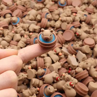 30Pcs 3D Capybara Figurines Capybara Party Favors Cute Animal Diy Ornament Supplies For Kids Capybara Home Decoration Ornament