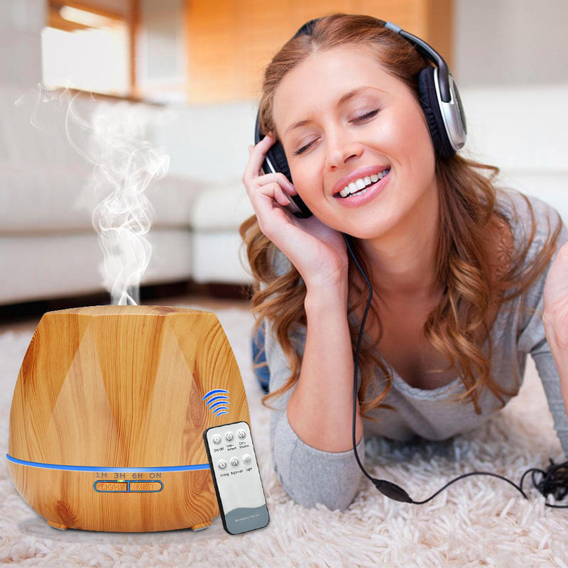 500ml Remote Humidifier Essential Air Humidifier Diffuser Humidifier Mist Maker LED Aroma Diffuser Aromatherapy | Humidifiers