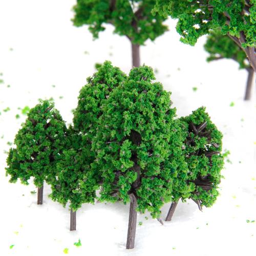 22 piece Train Landscape 6.3 Cm Green Architecture Trees