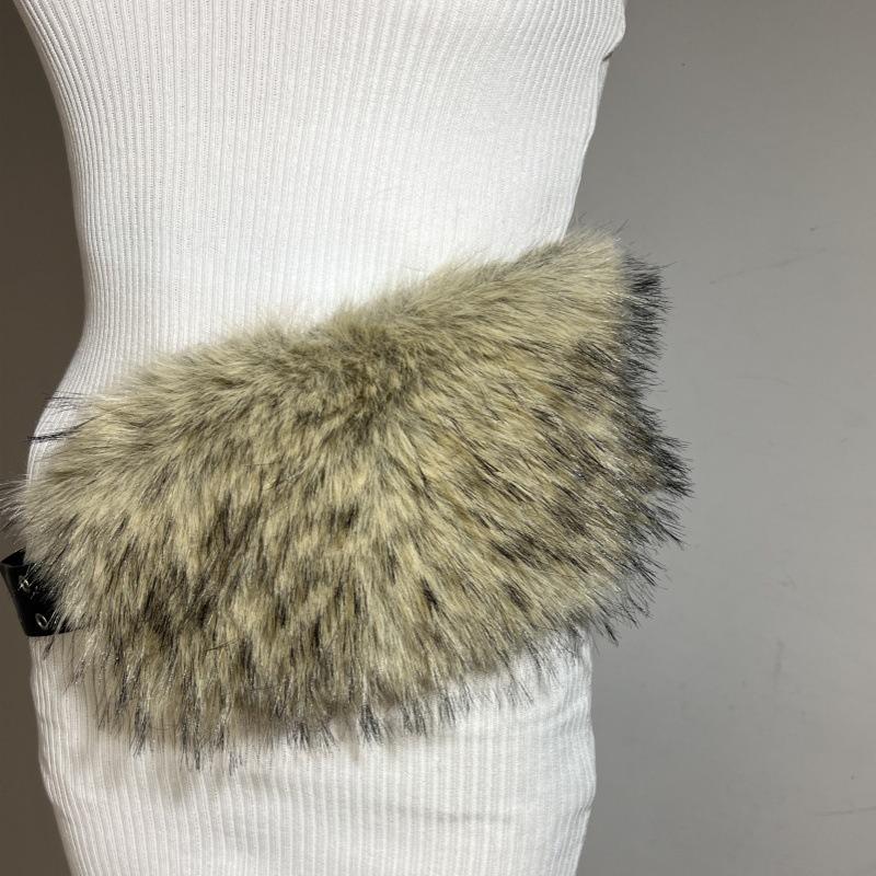New Rabbit Fur Belt, Fur Belt, European and American Sexy Hot Girl Waist Seal Wide Belt