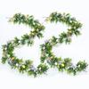 Easter Garland Artificial Spring Greenery Garland with Pastel Eggs Carrots Flowers for Farmhouse Indoor Mantle Fireplace Home Decor