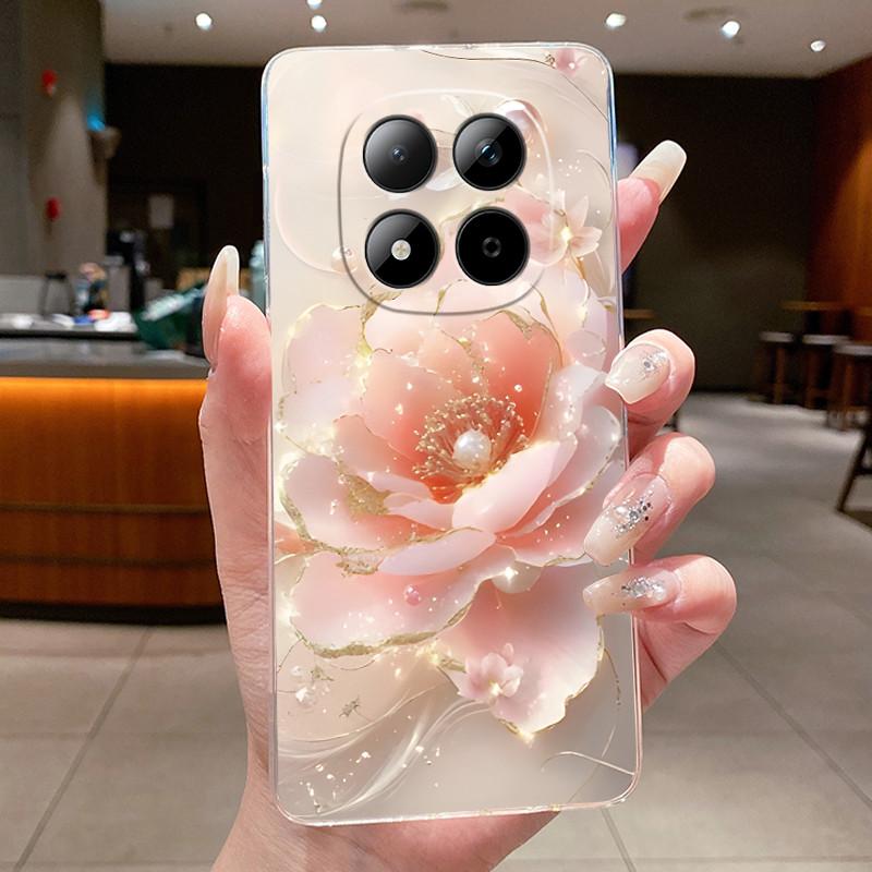 Phone Case For Xiaomi Redmi Note 15 Pro 4G Funda Capa Butterfly Bow Protective Casing Transparent Coque Soft Silicone TPU Cover