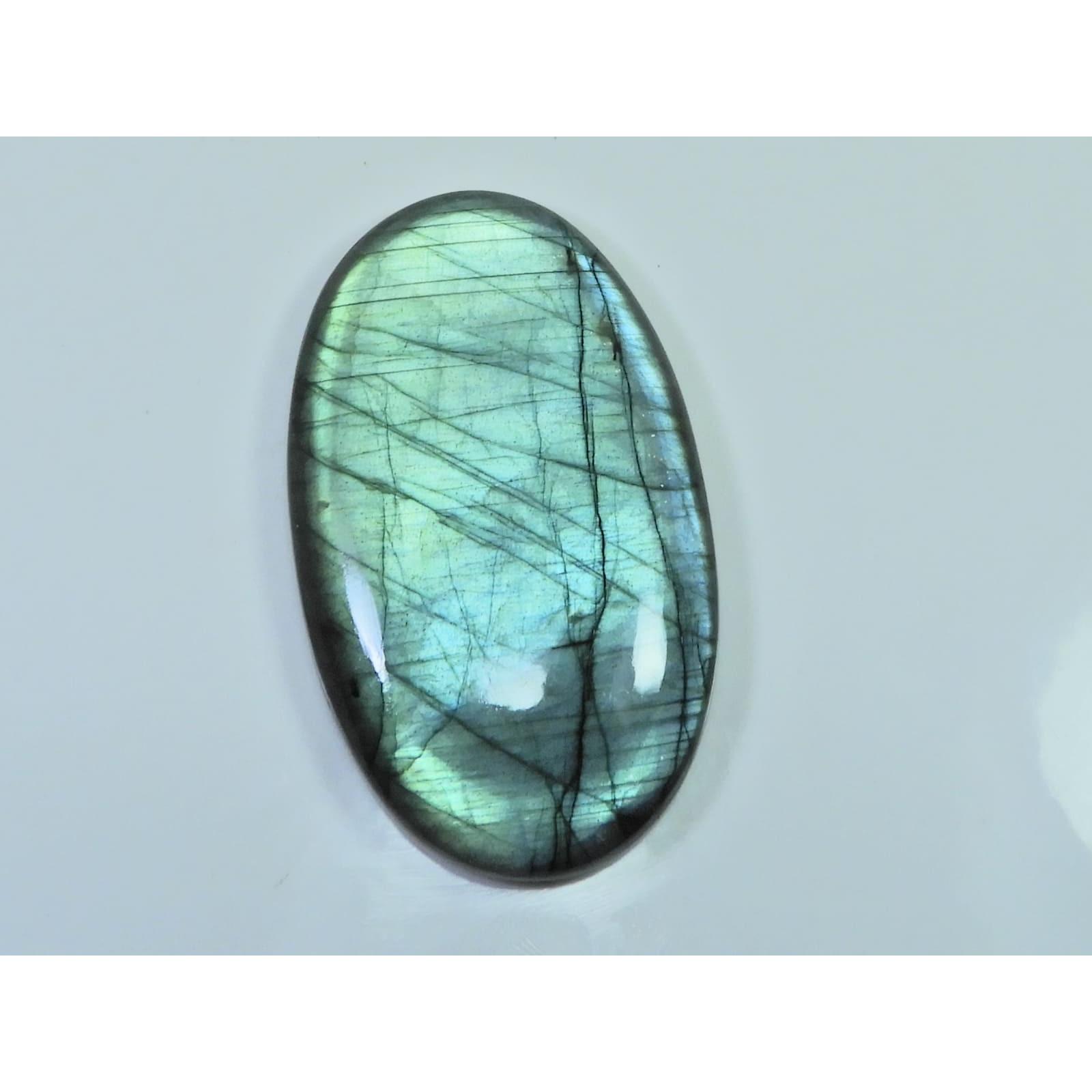 148Cts.Natural Labradorite Multi Fire Oval Cabochon Loose Gemstone 35X58X8MM D-239