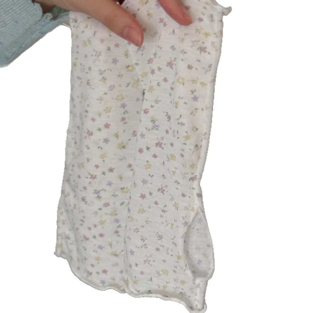 French Style Floral Pile Socks Summer Thin Korean Fashion Gentle Girls Long Socks Breathable Middle Tube Leg Warmers Foot Cover