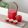 Business Gifts Travel Tea Set Kuaike Cup One Pot Three Cups Portable Cover Bowl Small Set Outdoor High-end Kung Fu Set