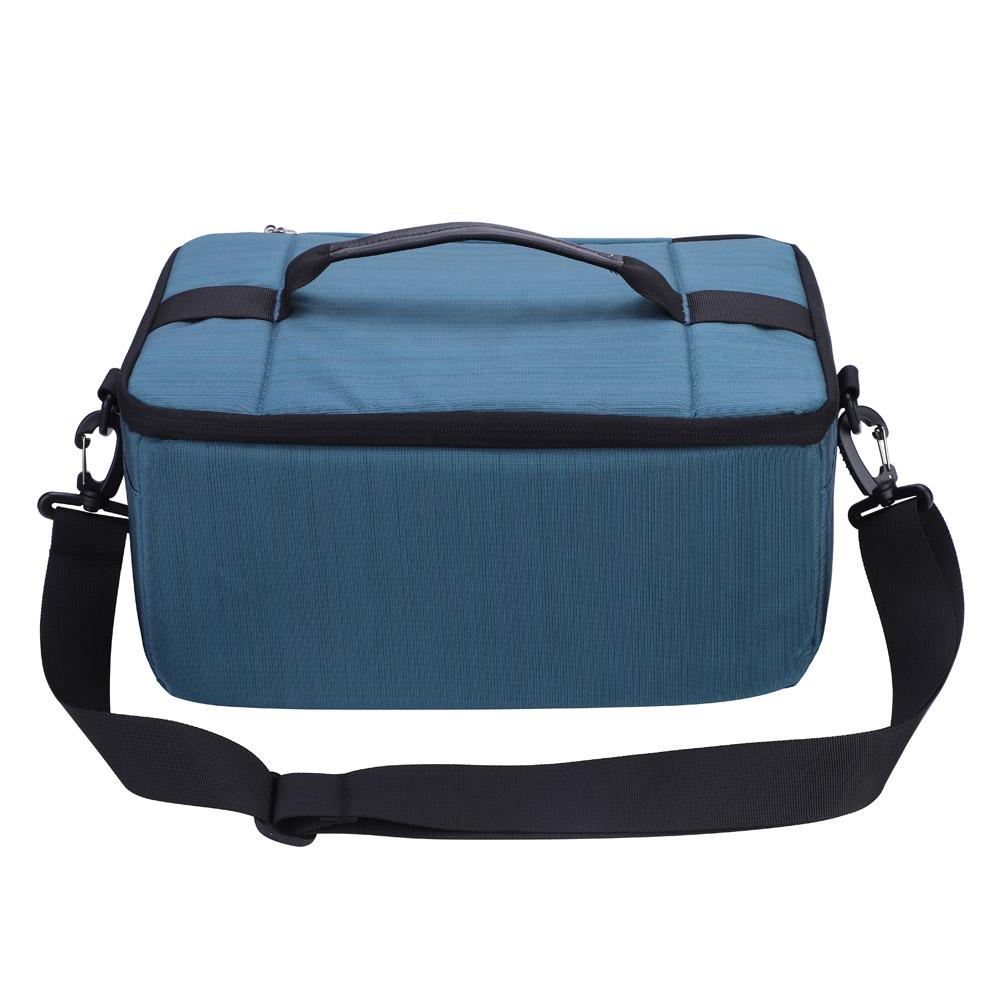 Vikbar Skyddande Insats Avdelare Handtag Kameraobjektiv Väska Fodral Påse (Blå)