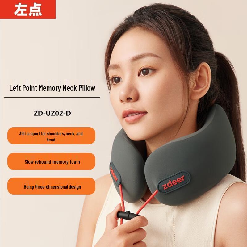 ZuoDian Memory Foam U-shaped Neck Pillow CN plug (adapter included)