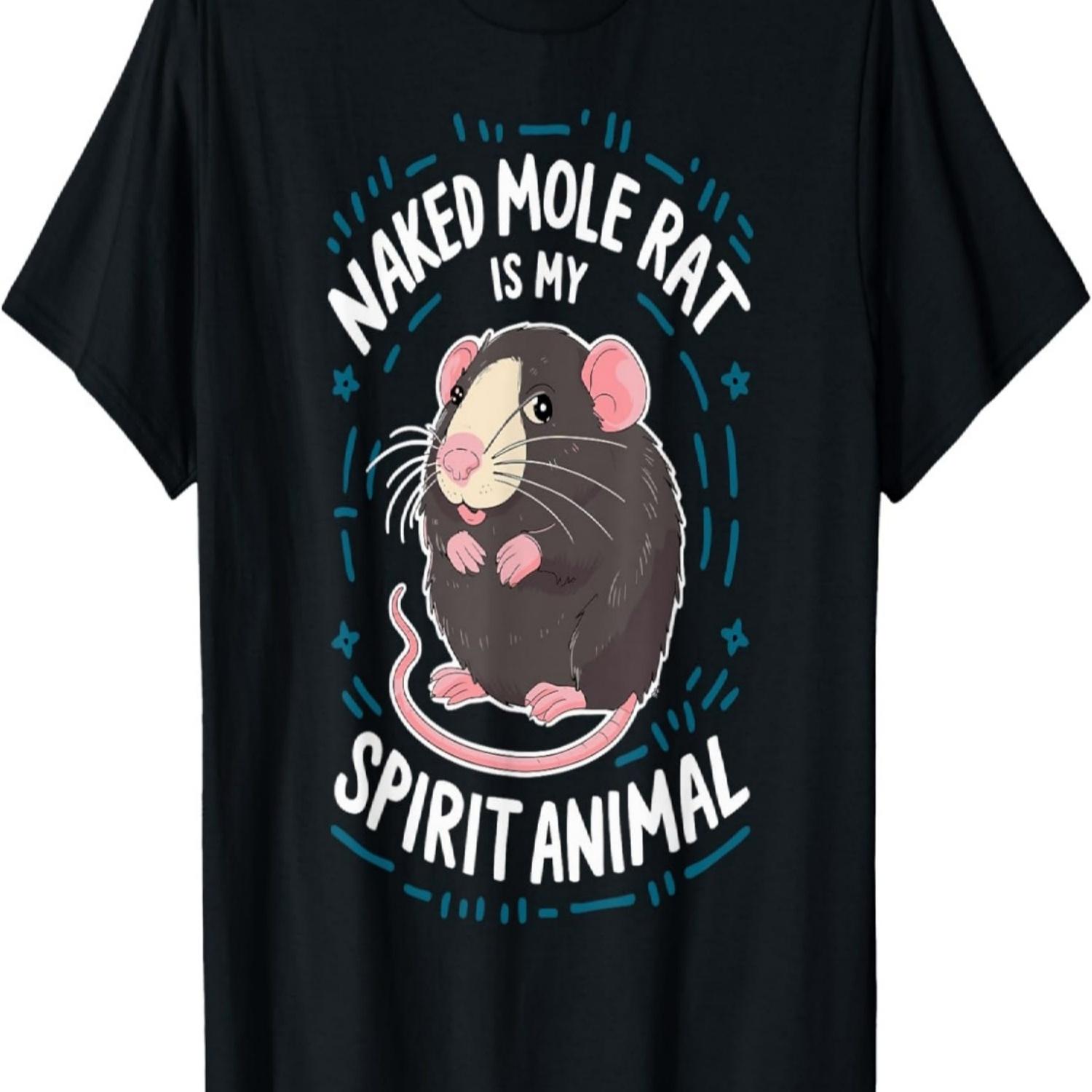 Naked Mole Rat Is My Spirit Animal Funny Cute Animal Lover T-Shirt S чёрный