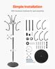 VEVOR Freestanding Coat Rack, Metal Coats Rack Stand with Umbrella Holder, Stable Marble Base & 14 Hooks, Hall Coat Tree for Entryway, Bedroom