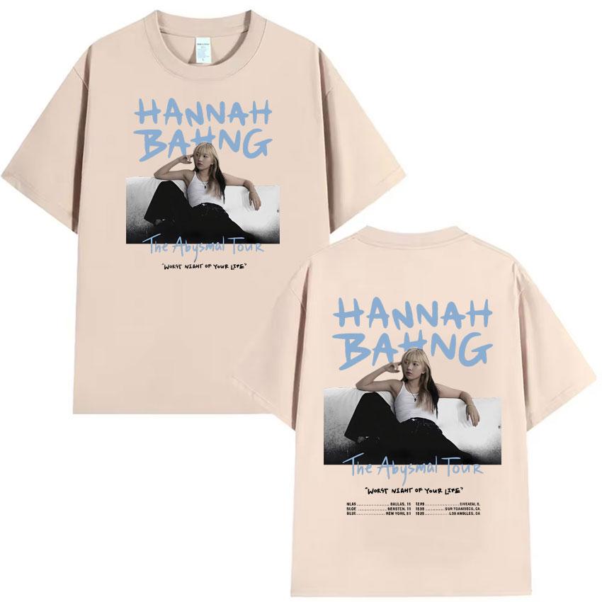 Harajuku Hannah Bahng Hip Hop T Shirt Mens Womens High Quality Fashion Cotton Short Sleeve Tshrit Summer ONeck Clothes Hot Sale