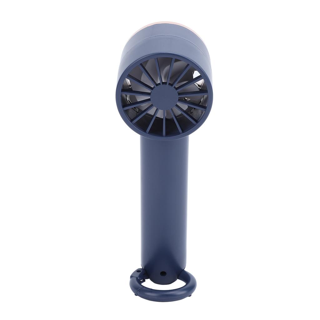 Handgekühlter Lüfter USB-Aufladung Tragbar Halbleiter Kältekompresse Mini Hand-Schreibtischlüfter für Outdoor-Wandern Marineblau