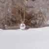 925 Sterling Silver Electroplated 18K Gold Light Luxury Shell Pearl Zircon Geomet Jewelry Giftsric Pendant Necklace for Women