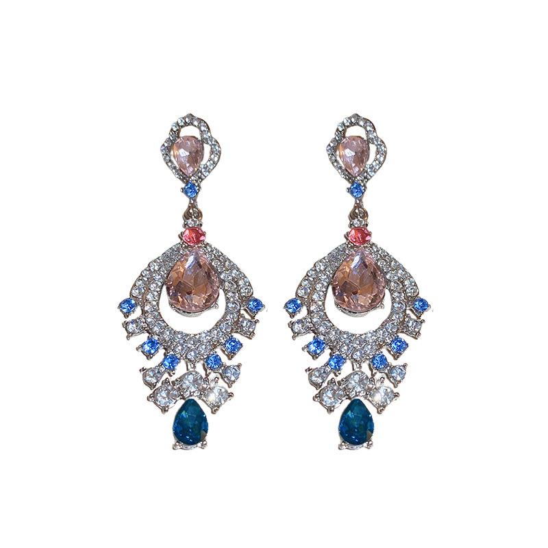 GemChic Women's Earrings Sweet Embed Imitation Gem Cool Drop Earrings Artsy Retro Trendy Earrings Birthday Christmas Jewelry Gift