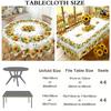 Sunflower Tablecloth Bee Floral Pattern Polyester Table Cover for Farmhouse Wedding Table Decor Spring Summer Party Supplies