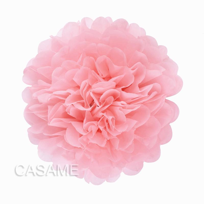 

5pcs 6 8 10 12 14 Inch Tissue Paper Pom Poms Wedding Party Paper Pompon Flower for Wedding Decoration Pompons Birthday Baby 8 inch 20cm світло-рожевий колір