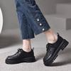 Size 35-43, large size women's shoes 41 fat feet platform Korean version single shoes women's spring and autumn lace-up versatile student uniform leat