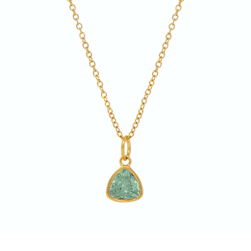 

Color Retention Necklace Triangular December Birthstone Pendant Colorful Zircon Collarbone Chain Female Color Retention Color Retention