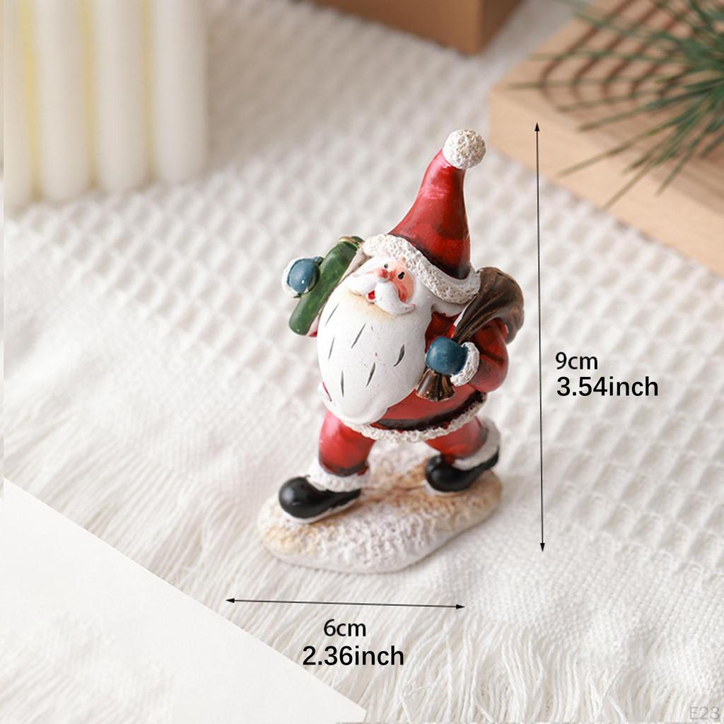 Entzückende Weihnachtsfigur, Sammler-Winterskulptur, Kleine Schreibtischdekoration aus Kunstharz, Ideal