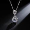 ZAKOL Classic Water Drop AAA Cubic Zirconia Pendant Necklace for Women Aesthetic Luxury Trendy Wedding Zircon