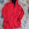 Women's Windbreaker Jacket Hooded Waist Jscket  Double Side  Zipper Overcoat