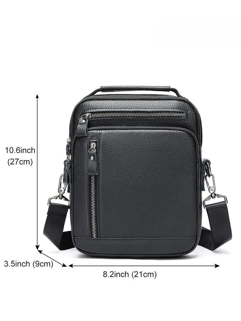 New Men's Genuine Leather Handbags Small Flap Men's Shoulder Bag Casual Office Messenger Bags Fashion Crossbody Bag