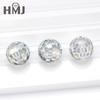 Factory Sale Loose Moissanite Round Shape Ball Beads Lab Grown Diamond Stones White Blue Black DIY Jewelry Making