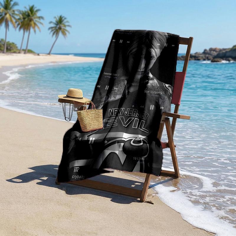 Neon Style Lil Peep Fashion Beach Towel: Ideal for Summer Adventures Soft, absorbent and quick drying suitable for swimming and bathing
