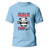Funny Panda Gym Print T-Shirt Summer Tees for Men Women O-neck Casual Short Sleeve Weightlifting Installing Muscles Fashion Tops
