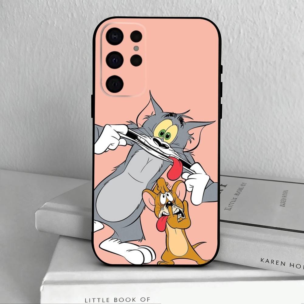 F-Funny TomS Cartoon J-JerryS  Phone Case For Samsung S25,S24,S21,S22,S23,S30,Ultra,S20,Plus,Others Soft Black Cover