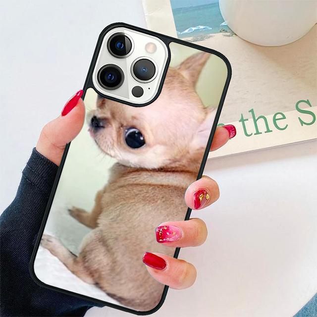 

Animal chihuahua with flower Phone Case Cover For iPhone 17 Air 15 16 14 13 12 Pro Max 11 Pro Max Plus Coque Shell iPhone 14pro max