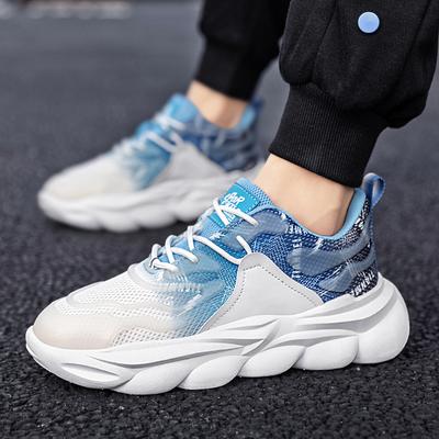 New Men's Shoes Sports Leisure All Match Running Shoes Fashion Shoes Breathable Anti-odor Mesh Cloth Shoes