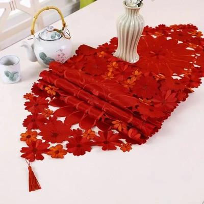 Neutral Table Decorations For Christmas Red Luxury  Red Table Embroidered Inch Runner Table Christmas 38x220cm Water Tablecloth