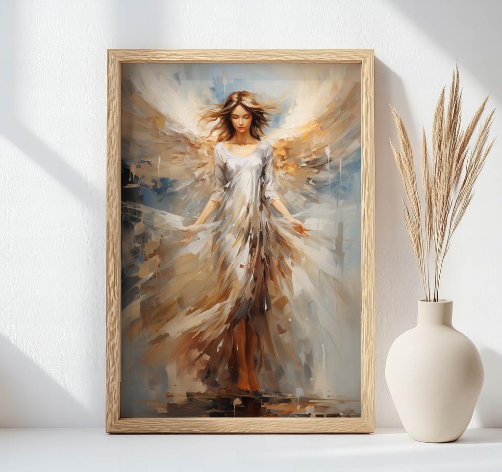 Plakat Anielska Gracja Plakat Anielska Gracja, 30X40 Cm, Bez Ramy, Płótno Premium Na Blejtramie