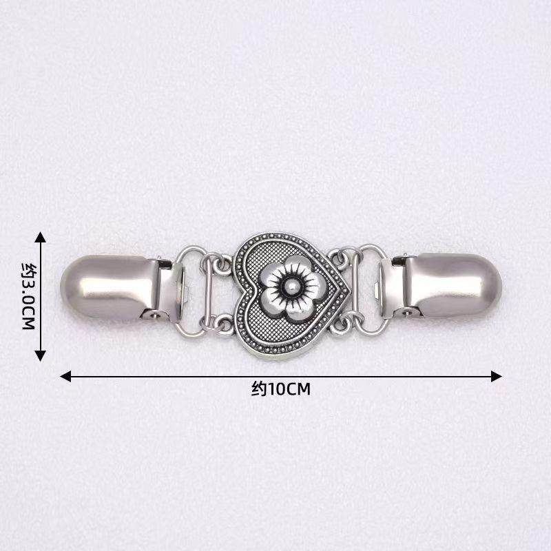 Vintage Hollow Flower Collar Clip Shawl Connection Buckle Women's Sweater Clip Lace Geometric Vintage Hollow Flower