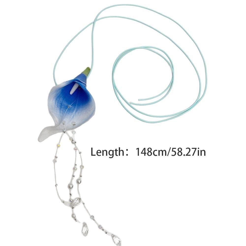 Exaggerated Flower Necklace Wax Rope Floral Clavicle Chain Personalized Flower Choker  Photograph