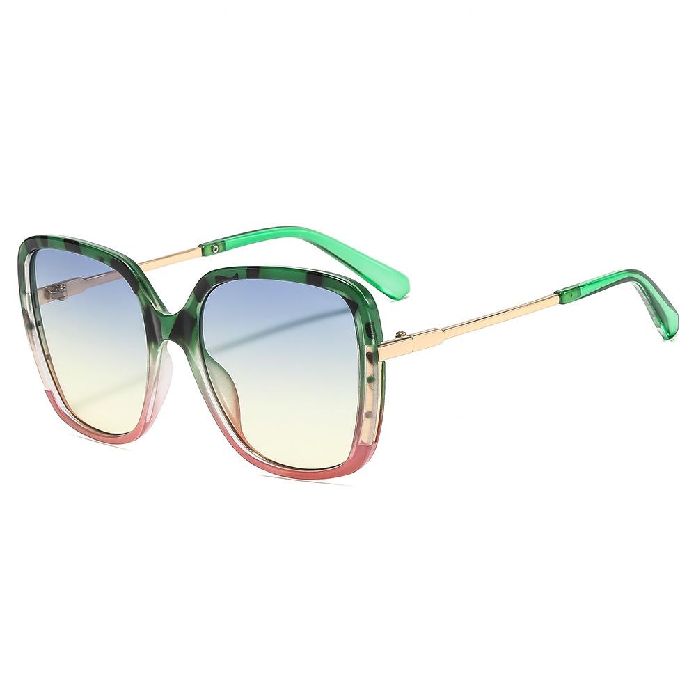 New Retro All Match Personality Large Frame Gradient Square Women Sunglasses Ins Fashion Travel Vacation Men Uv400