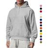 Mens Solid Fleece Hooded Sweatshirt Casual Loose Sports Long Sleeve Pullover