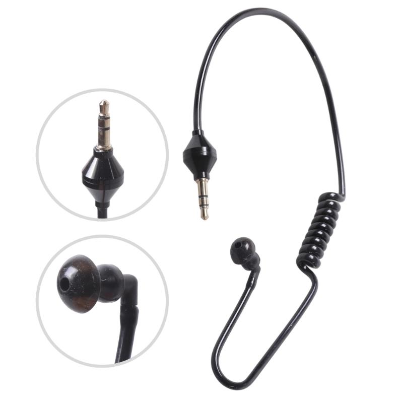 Kurz 38-50cm 3,5mm Luftspirale Schlauch In-Ear-Kopfhörer Ohrhörer für Audio-Empfänger Mobiltelefone Radios Computer