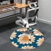 1PC Daisy Print Chair Carpet for Office, Indoor Non-Slip Washable Carpet, Soft Comfortable Mat For Office Room yy250930297