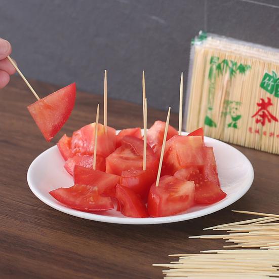 1000Pcs/Set Practical Dual-side Use Toothpick Eco-friendly Labor-saving Bamboo Dinner Toothpick for Home