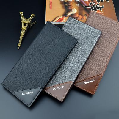 Lange Geldbörsen aus Kunstleder, Business-Herren-Kartenhalter, modische Vintage-Geldbörse, dreifach faltbare Geldbörse