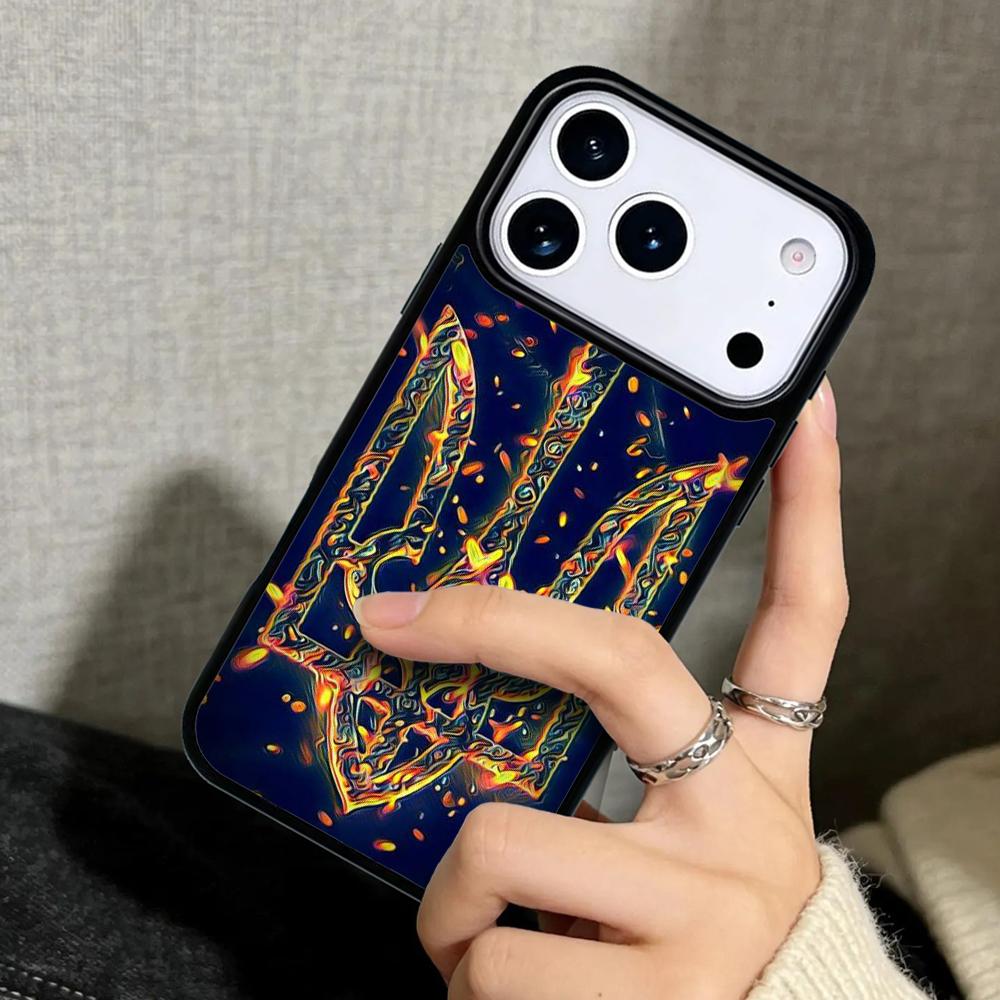 Capa Case for iPhone 17 Air 16 Pro Max 15 Plus 11 13 Mini 14 12 Back Phone Cover u/*kraine flag art work